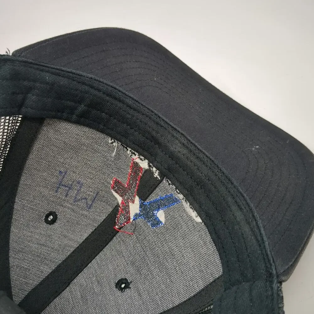 Richardson Trucker Hat Black Size Small AztecEnergy Mesh Snapback Logo Work